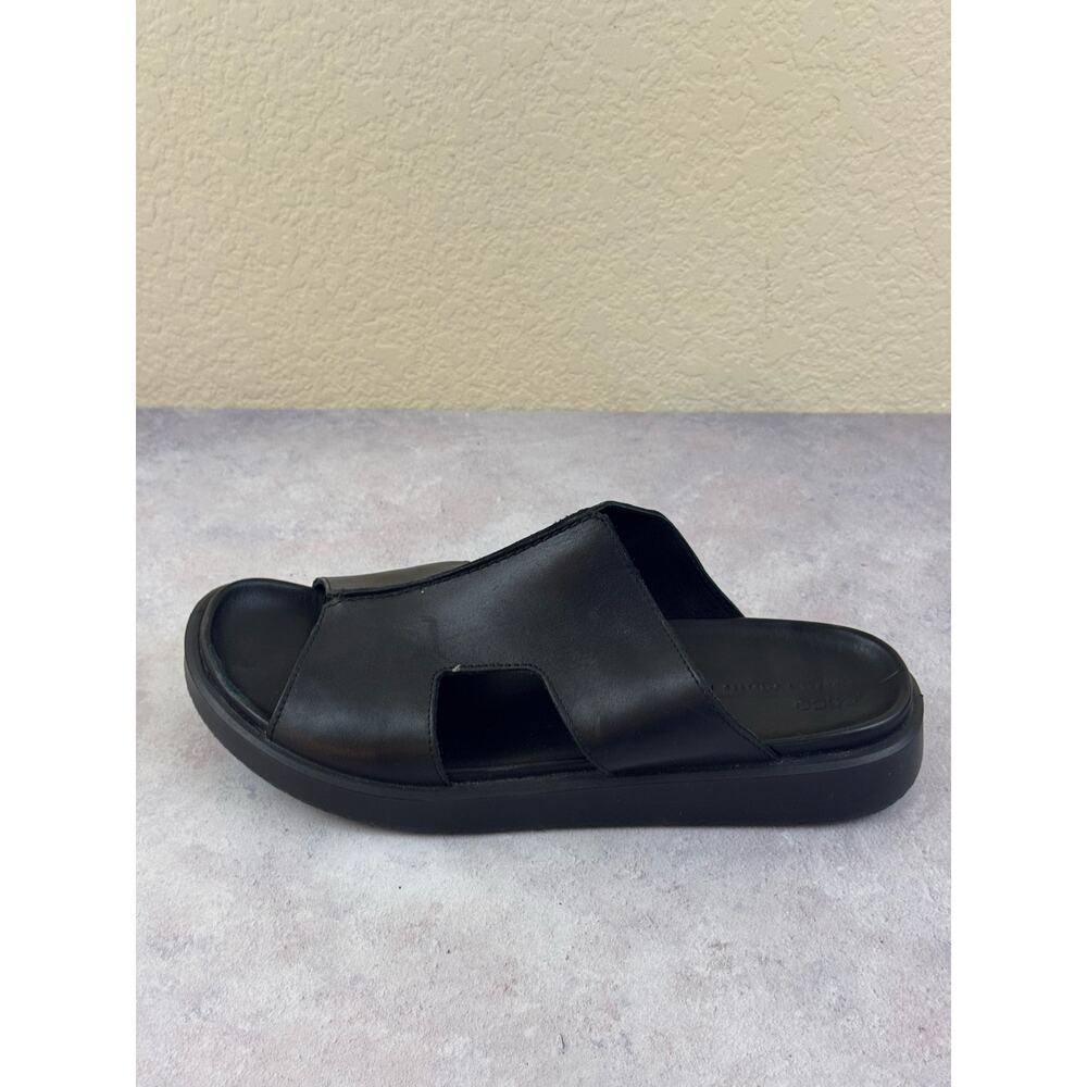 ECCO 2nd Cozmo Men's Black Leather Slide Sandals H-Strap Size EU 45 US 11-11.5 - Picture 7 of 13